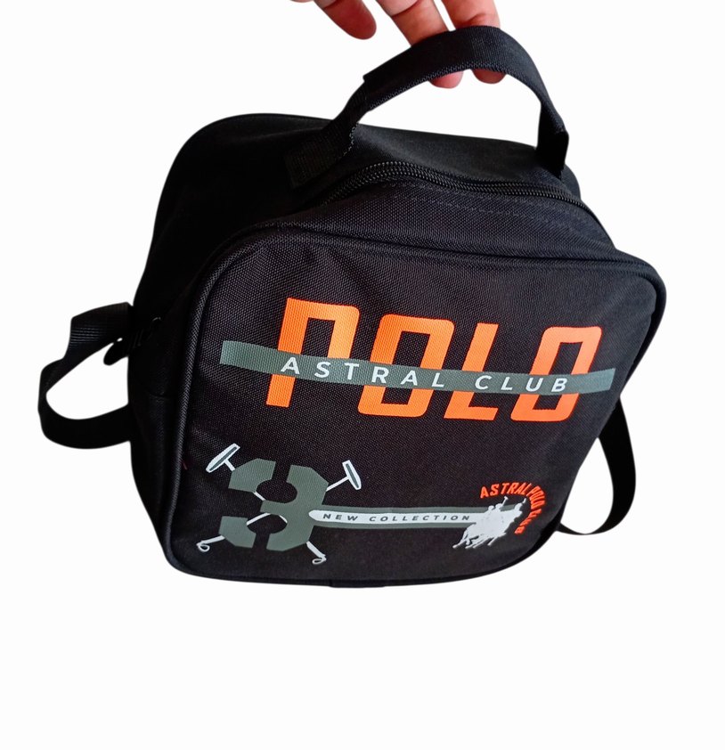 POLO Baskılı Siyah Erkek Omuz Çantası - Görsel 2