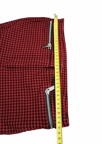 Mango Ekose Fermuarlı Pantolon - Görsel 9