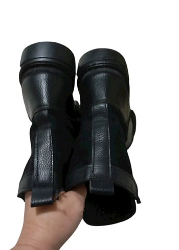 Erkek Siyah Kamuflaj Desenli Biker Bot - Görsel 4