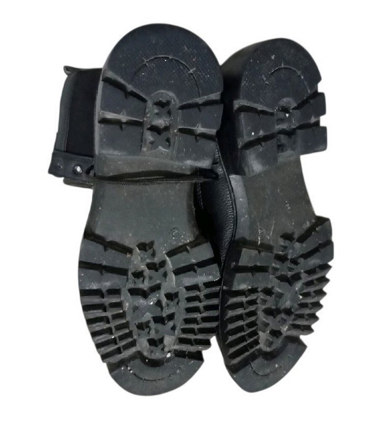 Erkek Siyah Kamuflaj Desenli Biker Bot - Görsel 2