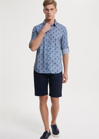 Lee Cooper Pamuk Taşlamalı Gömlek - Görsel 3