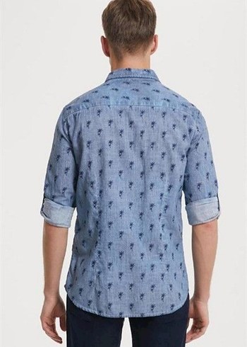 Lee Cooper Pamuk Taşlamalı Gömlek - Görsel 2