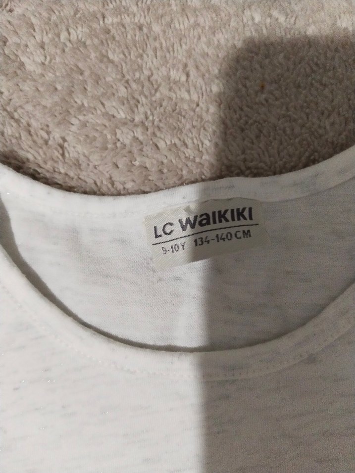 Baskılı Beyaz Uzun Kollu Kız Tişörtü - Görsel 3