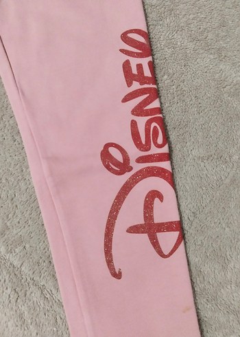Kız Çocuk Pembe Disney Baskılı Tayt - Görsel 2