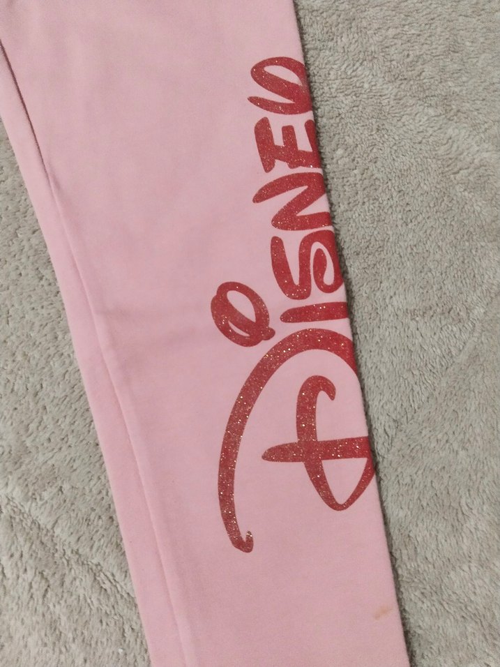 Kız Çocuk Pembe Disney Baskılı Tayt - Görsel 2