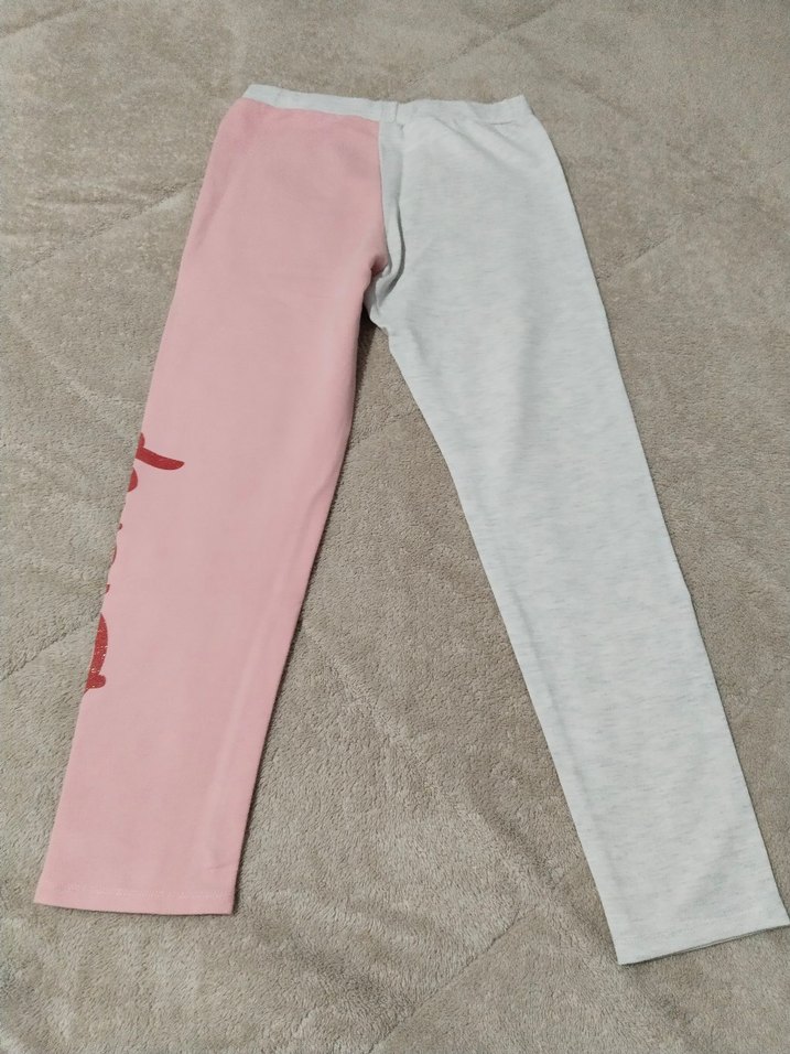 Kız Çocuk Pembe Disney Baskılı Tayt - Görsel 3