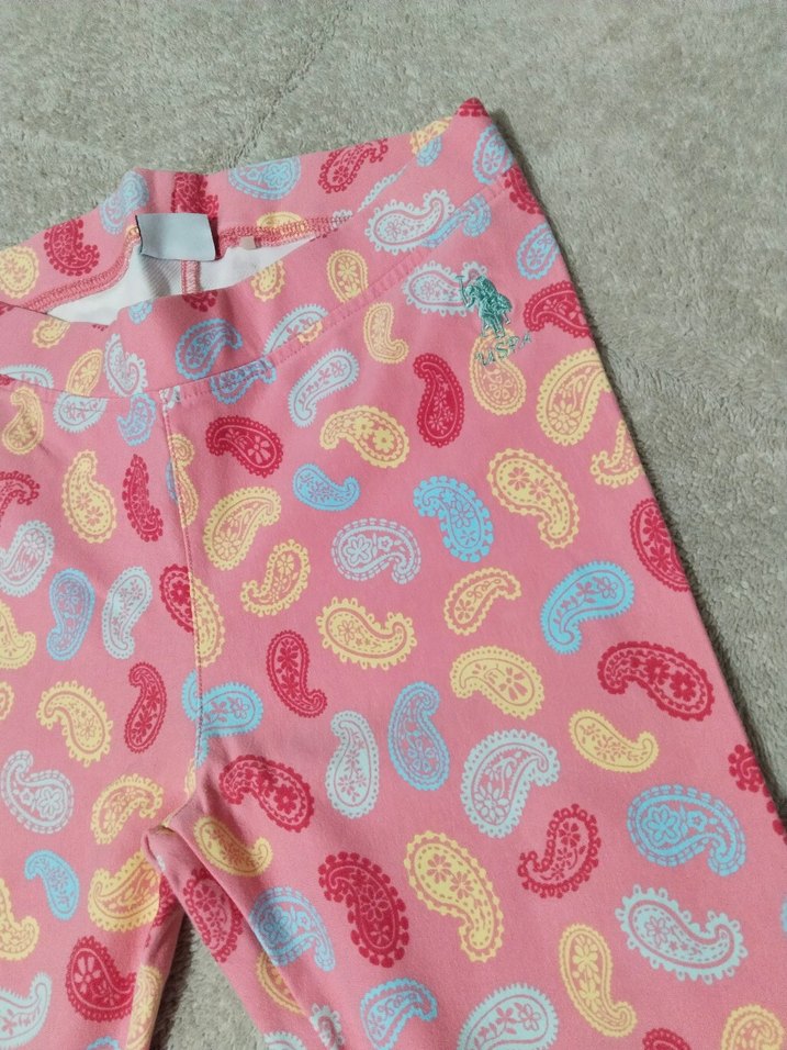 Kızlar için Pembe Desenli Tayt - Görsel 2