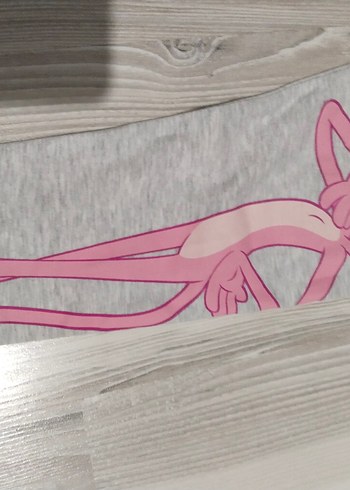 Kız Çocuk Gri Baskılı Slim Tayt - Görsel 3