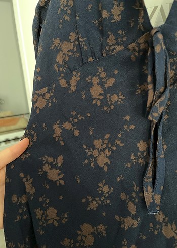 V Yaka Lacivert Kadın Uzun Elbise - Görsel 6