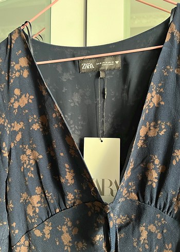 V Yaka Lacivert Kadın Uzun Elbise - Görsel 8