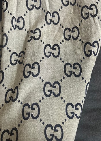 G desen ŞAL Pamuklu lacivert gri - Görsel 2