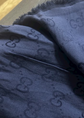 G desenli lacivert şal - Görsel 3