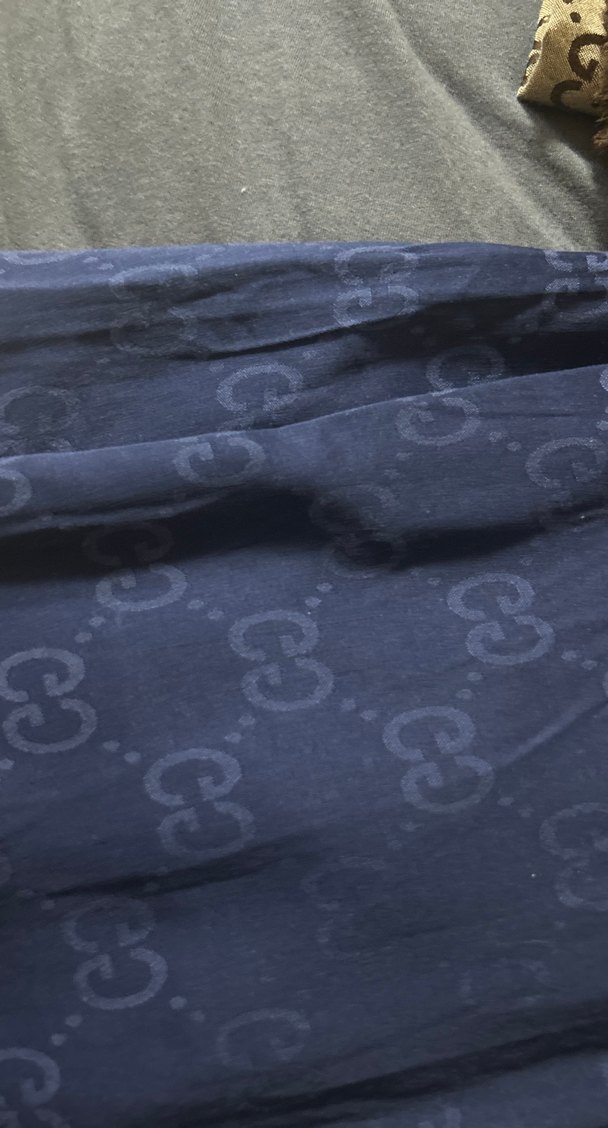 G desenli lacivert şal - Görsel 2