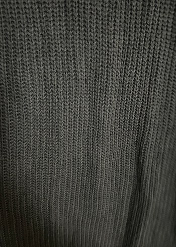 Gri Örgü Kadın Uzun Kollu Triko Kazak - Görsel 2