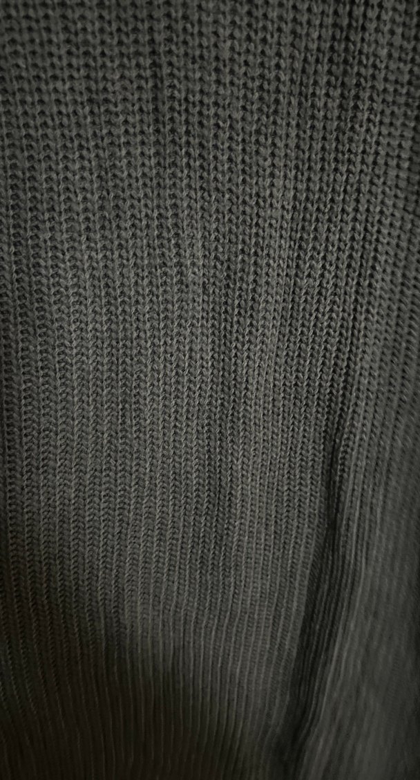 Gri Örgü Kadın Uzun Kollu Triko Kazak - Görsel 2