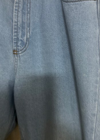 Mavi Boy Bol Kesim Kadın Kot Pantolon - Görsel 2