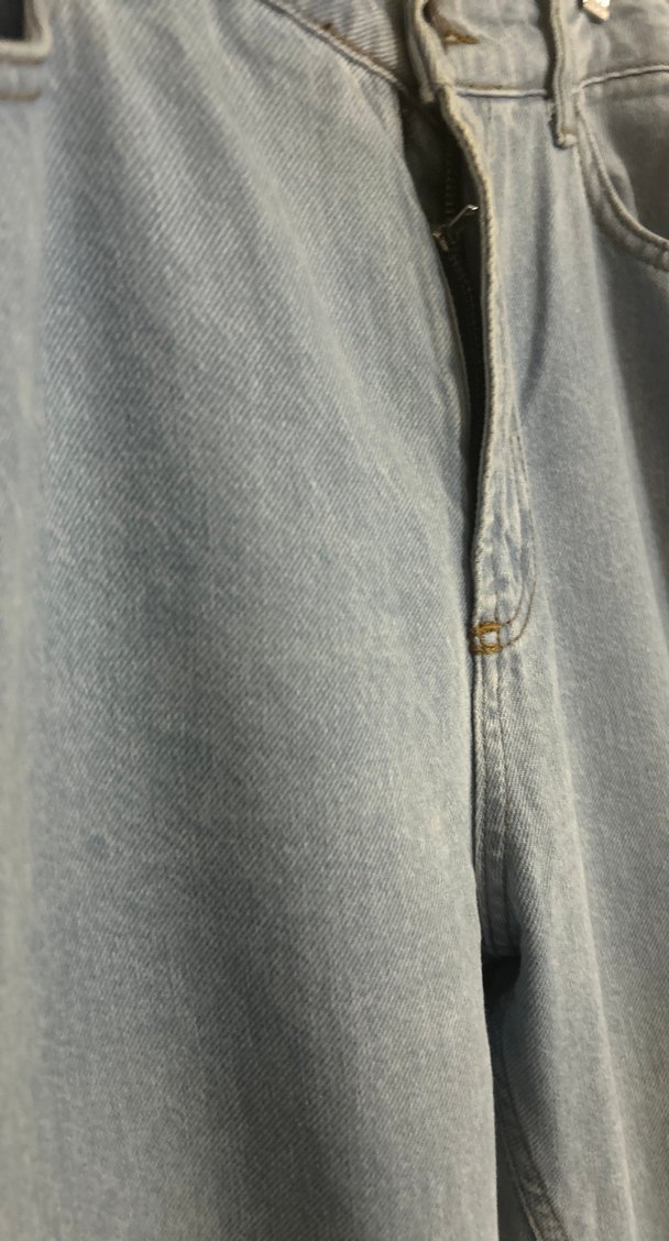 Mavi  Boy Bol Kesim Kadın Kot Pantolon - Görsel 3