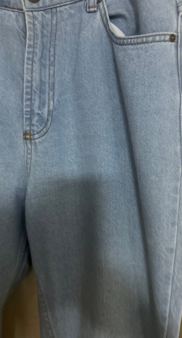 Mavi  Boy Bol Kesim Kadın Kot Pantolon - Görsel 2