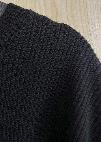 Siyah Kemerli Uzun Kollu Triko Kadın Kazak - Görsel 3