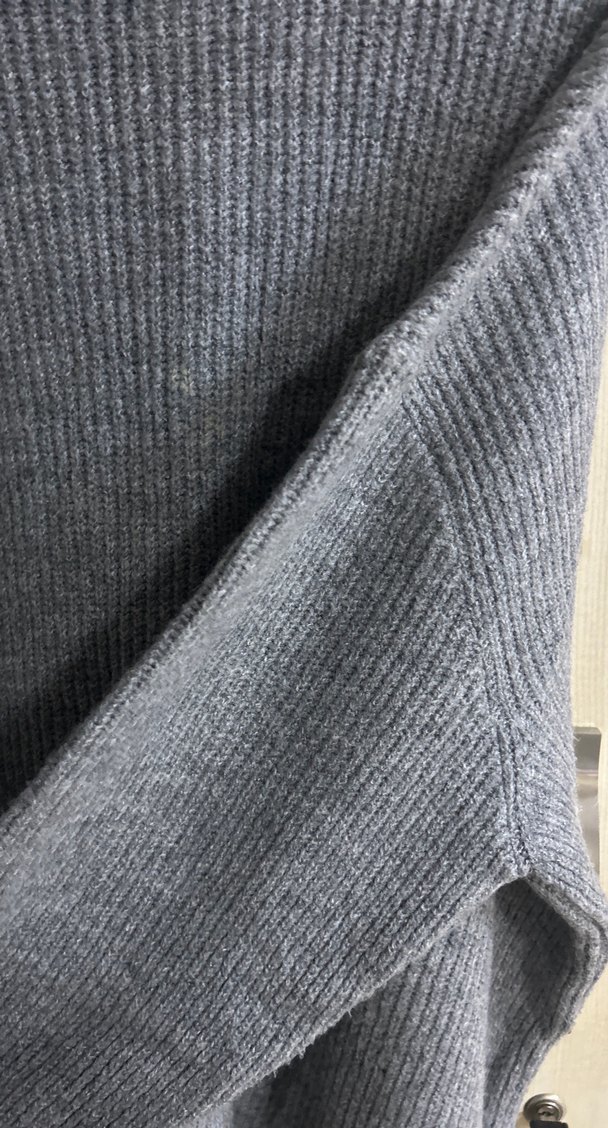 Gri Örgü Boğazlı Kadın Kazak - Görsel 3