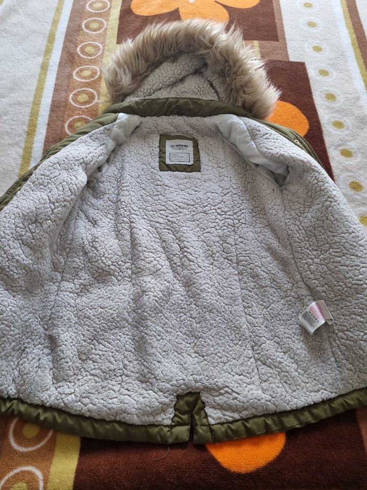 Kürklü Kapüşonlu Hamile Mont - Görsel 3