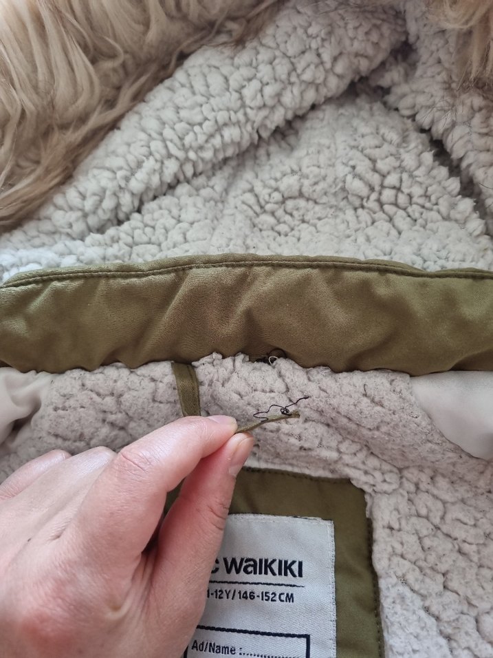 Kürklü Kapüşonlu Hamile Mont - Görsel 5