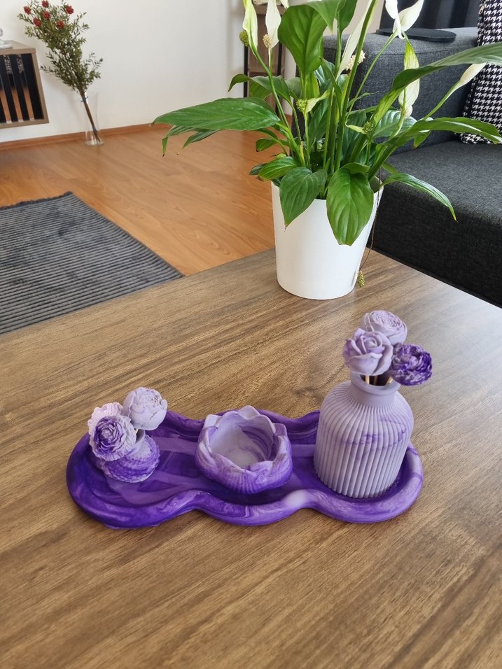Pastel Mor Vazo ve Dekoratif Set - Görsel 2
