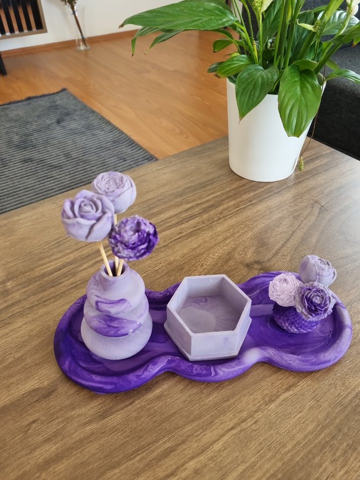 Bohem Mor Dekoratif El Yapımı Set - Görsel 2