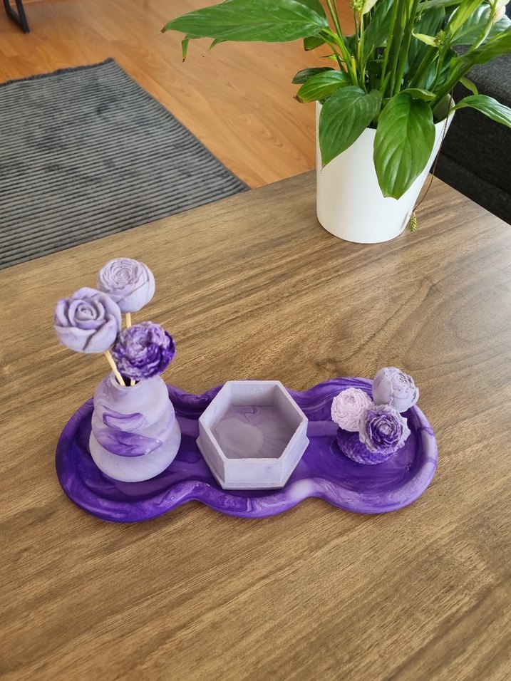 Bohem Mor Dekoratif El Yapımı Set - Görsel 4