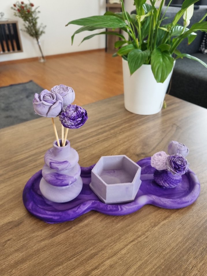 Bohem Mor Dekoratif El Yapımı Set - Görsel 3