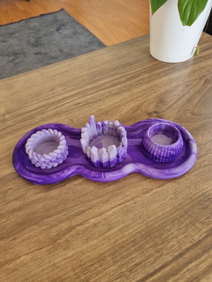 Mor Dekoratif Mumluk Seti - Görsel 4