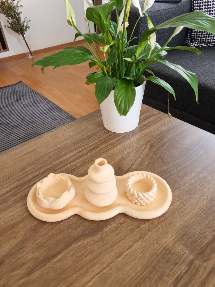 Doğal vazo ve mumluk set - Görsel 3