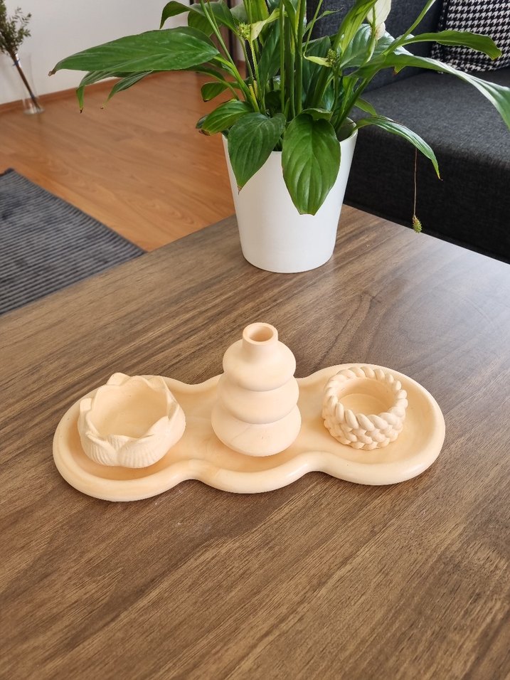 Doğal vazo ve mumluk set - Görsel 2