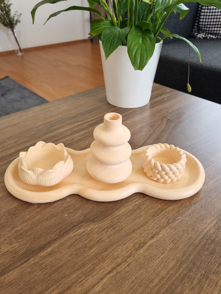 Doğal vazo ve mumluk set - Görsel 5