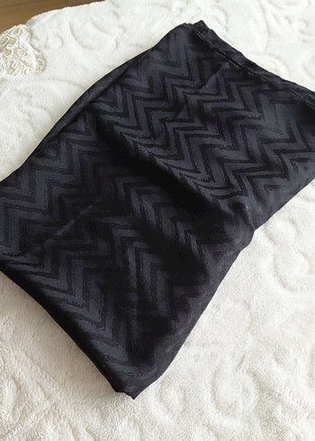 Kadın Siyah pamuk Şal - Görsel 3