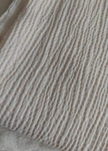 Bej Pileli pamuk Kadın Şal - Görsel 2