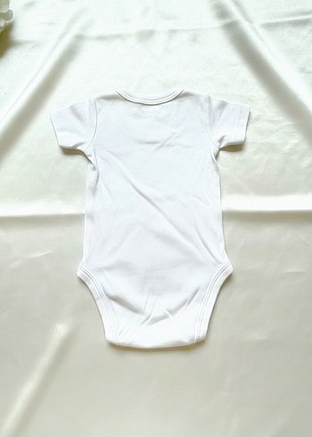 Beyaz Kısa Kollu Bebek Body - Görsel 4
