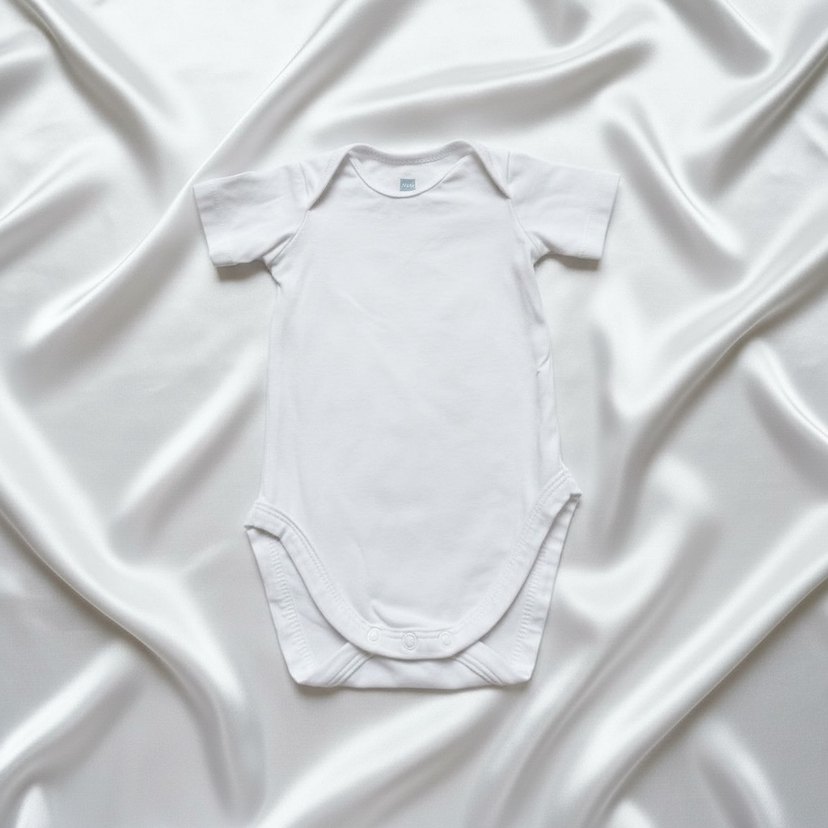 Beyaz Kısa Kollu Bebek  Body - Görsel 5