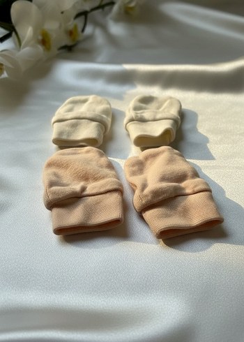 Beyaz ve yavruağzı Eldiven Seti - Görsel 5