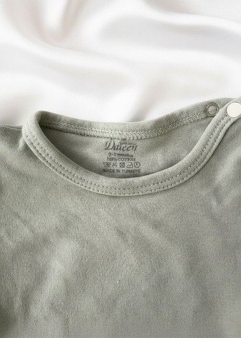 Pastel yeşil yarım kollu bebek body/zıbın - Görsel 5