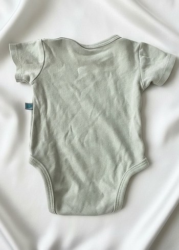 Pastel yeşil yarım kollu bebek body/zıbın - Görsel 3