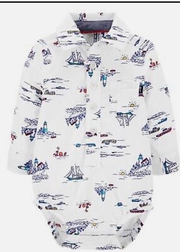 Carters Bebek Erkek Uzun Kollu gemili Body - Görsel 2