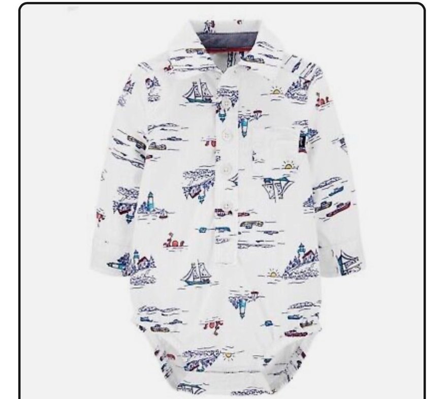 Carters Bebek Erkek Uzun Kollu gemili Body - Görsel 2