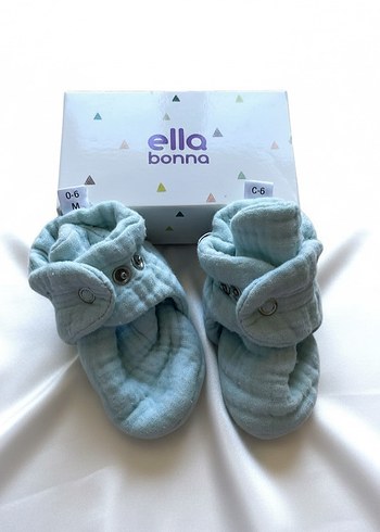 mavi çıtçıtlı bebek Patik - Görsel 4