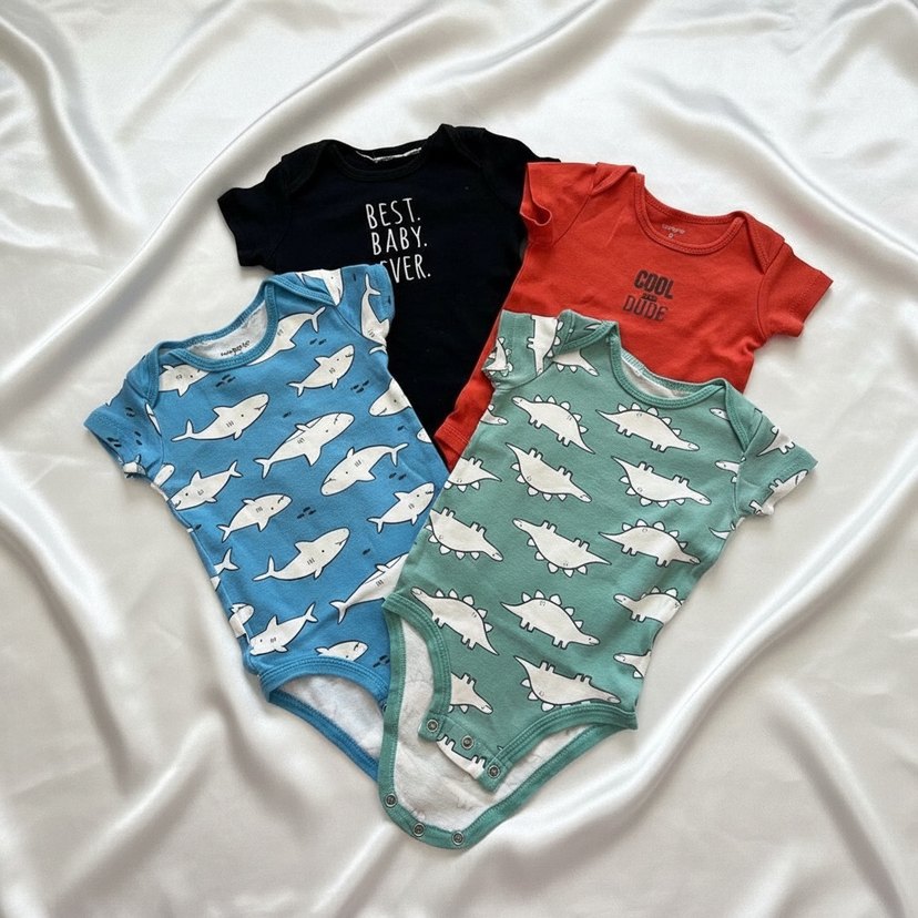 Bebek Erkek Kısa Kollu Baskılı Body Seti - Görsel 2