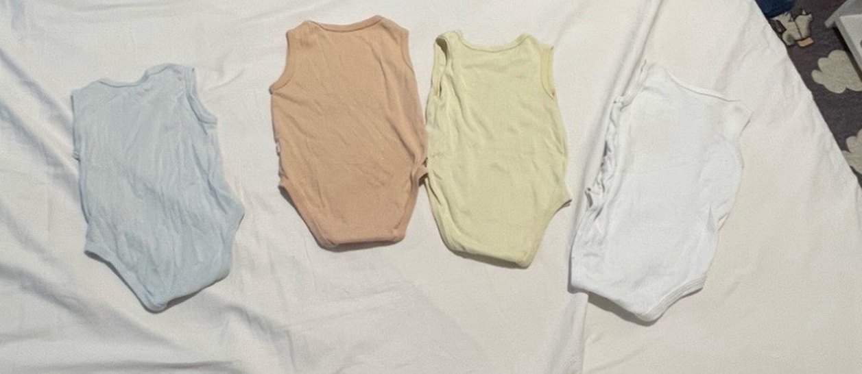 4 lü sıfır kol 3-6 ay bebek body - Görsel 3