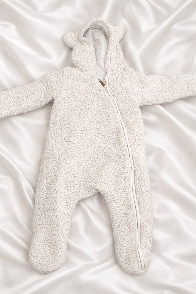 Krem eengi Peluş Bebek Tulumu - Görsel 2