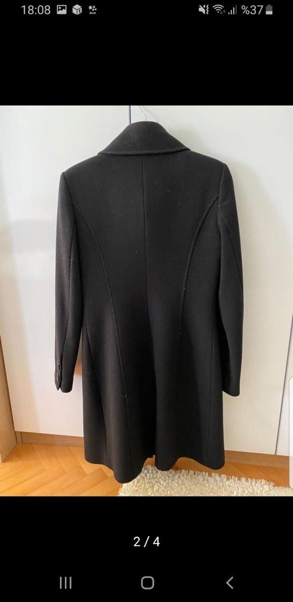 Guess Siyah Düğmeli Klasik Kaban - Görsel 3