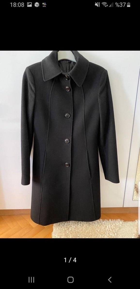 Guess Siyah Düğmeli Klasik Kaban - Görsel 2