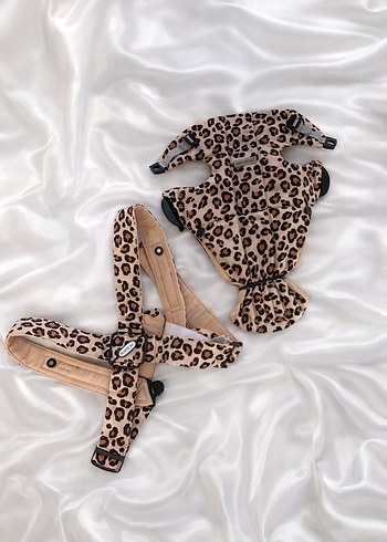 Açık Kahverengi Leopar Desenli Bebek Taşıyıcı - Görsel 4